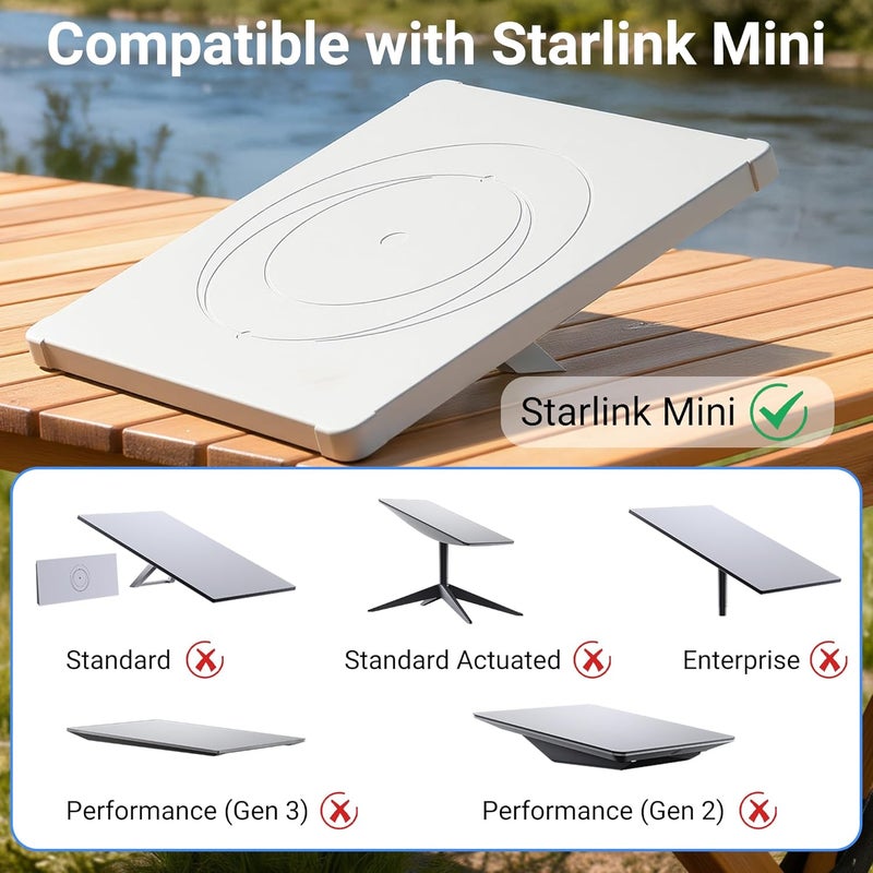DAIERTEK Starlink Mini Cover - White Silicone Protective Case, Waterproof & Anti-Scratch Satellite Dish Accessories for Outdoor Travel RV/Truck/Trailer - Image 2